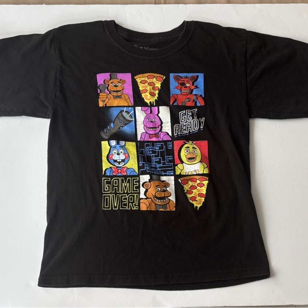 Five Night’s at Freddy’s FNAF Kids Graphic Tee Freddy Foxy Bonnie Chica